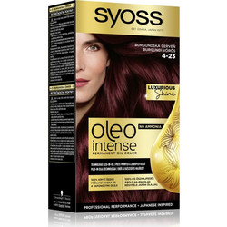 Syoss Oleo Intense Permanent Oil Color Hair 4-23 Burgundy Red Μόνιμη Βαφή Μαλλιών Χωρίς Αμμωνία 50ml