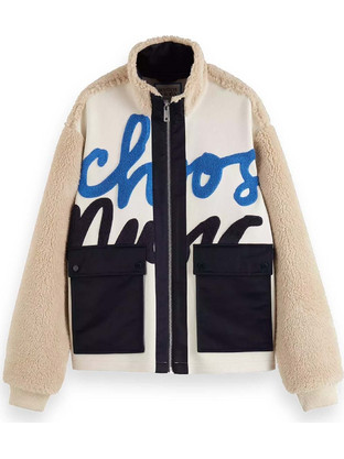 Scotch & Soda Teddy Mix Ανδρικό Μπουφάν Χειμωνιάτικο Μπεζ 174397-0135