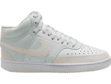 Nike Court Vision Mid Γυναικεία Sneakers Μποτάκια Λευκά Nude CD5436-10