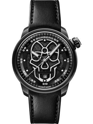 Bomberg BB01 Ανδρικό Ρολόι Αυτόματο με Μαύρο Δερμάτινο Λουράκι CT43APBA.23-3.11