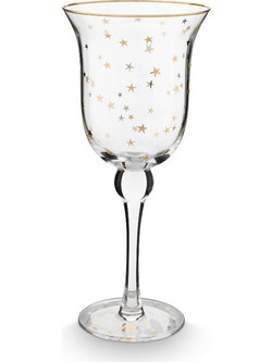 Pip Studio Ποτήρι Κρασιού Γυάλινο Κολωνάτο Royal Stars 360ml 51131058