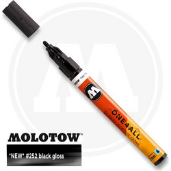Molotow One4all Ακρυλικός Μαρκαδόρος 252 Black Gloss - Μαύρο Γυαλιστερό (2mm)