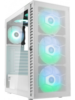 Kolink Observatory HF Mesh ARGB White Gaming Midi Tower Κουτί Υπολογιστή RGB με Πλαϊνό Παράθυρο