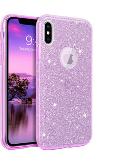 Θήκη iPhone X / XS Forcell Glitter Shine Cover Hard Case -Μωβ