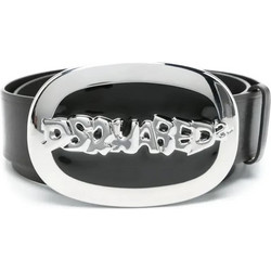 Dsquared2 D2 Belt Ανδρική Ζώνη Δερμάτινη 4cm Μαύρη