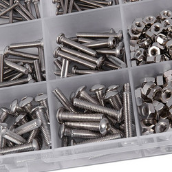 480Pcs Button Head 12 Sizes Screw And Nuts Kit,M2 M3 Steel Assorted Hex Socket Head Cap Bolts Screws Nuts Assortment Set Kit