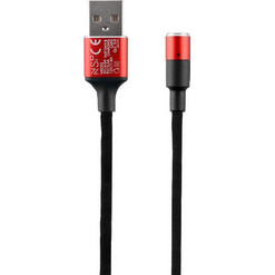 NSP ΚΑΛΩΔΙΟ USB-A ΦΟΡΤΙΣΗΣ-DATA MAGNETIC BRAIDED NSC02 4.0A QC 3.0 1.2m RED