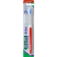 Gum 124 Ortho Soft Οδοντόβουρτσα Κόκκινη