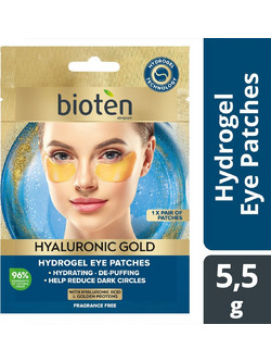 Bioten Hyaluronic Gold Eye Patches για Λάμψη με Υαλουρονικό 5.5gr