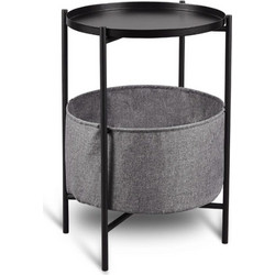 Τραπεζάκι Βοηθητικό Sue 2080102 45x61cm Black-Grey Mirrors & More