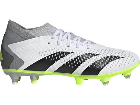 Adidas Predator Accuracy.3 SG IE9492 Ποδοσφαιρικά Παπούτσια με Τάπες και Καλτσάκι Λευκά Πράσινα