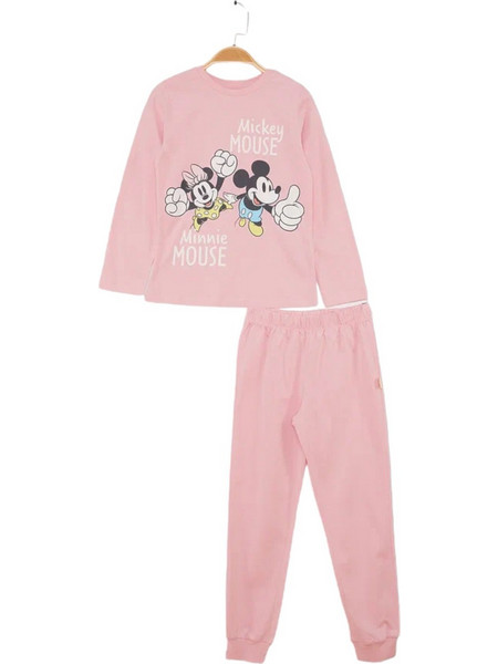 Cimpa Minnie Mouse Παιδική Πιτζάμα Βαμβακερή Χειμωνιάτικη Ροζ MN21337
