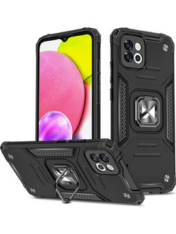 Wozinsky Ring Armor case for Samsung Galaxy A03 armored cover magnetic holder ring black