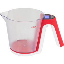 Zilan Ψηφιακή μεζούρα με ζυγαριά κόκκινη 1,2L ZLN7788-RED