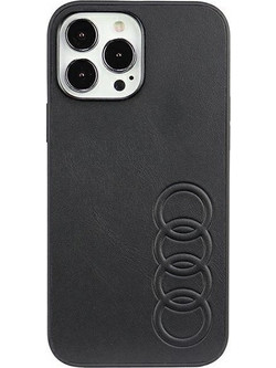 Audi Synthetic Leather iPhone 13 Pro Max 6.7" black/black hardcase AU-TPUPPCIP13PM-TT/D1-BK