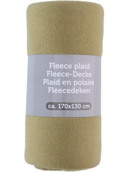 Κουβέρτα Fleece Ριχτάρι Καναπέ με μαλακή υφή, 170x130 cm Λαδί