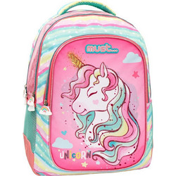 Must Unicorn Σχολική Τσάντα Πλάτης Δημοτικού Ροζ 584985