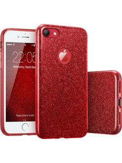 Θήκη Πλάτης Glitter Case Shining Cover Για Iphone 6/6S Plus Χρώμα: Κόκκινο