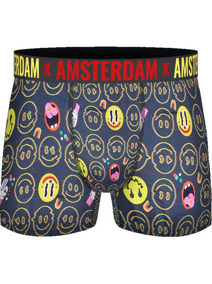 Ανδρικό boxer Βαμβακερό σε σχέδιο Happy Faces emoticons, AMS-009 - Holland Underwear