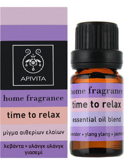 Apivita Time To Relax Αιθέριο Έλαιο Λεβάντα, Γιασεμί & Υλάνγκ Υλάνγκ 10ml