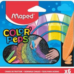 Κιμωλίες πεζοδρομίου Μaped χρωματιστές, σετ 6 τεμάχια