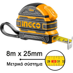 Μετροταινία με Διπλό Στοπ 8m x 25mm