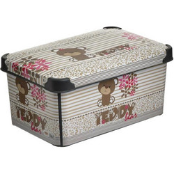 Click Κουτί Αποθήκευσης Teddy PL Εκρού/Καφέ 34X22X16 6-70-886-0013