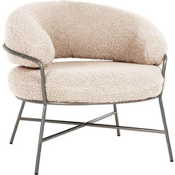 HomeMarkt Πολυθρόνα Λευκή Trudi HM8639.23