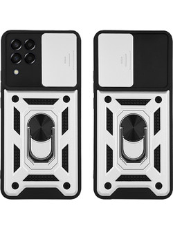 Sonique Ring Armor Campro Back Cover Silver (Samsung Galaxy M33 5G)
