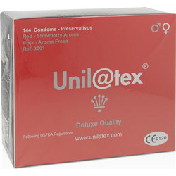 Unilatex Red Strawberry Προφυλακτικά με Γεύσεις 144τμχ