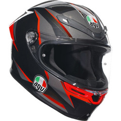 AGV K6 S Slashcut Black Red Grey Κράνος Μηχανής Full Face 1250gr