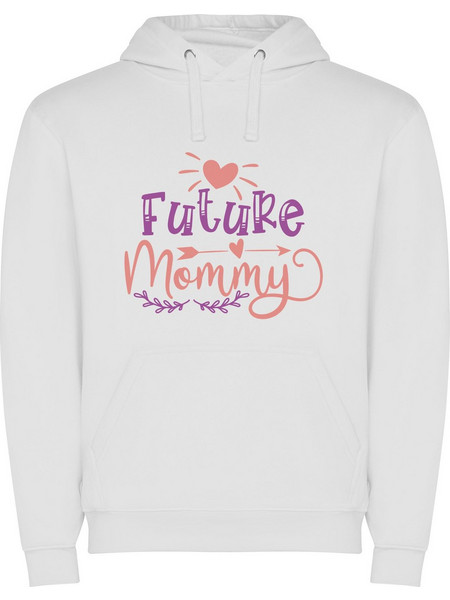 Blossoming Maternity: Future Art Φούτερ με κουκούλα σε χρώμα Λευκό Small