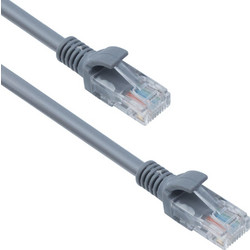 Detech U/UTP Cat.5 Καλώδιο Δικτύου Ethernet 3m Grey