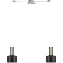Home Lighting Κρεμαστό Φωτιστικό Οροφής Δίφωτο Μαύρο SE21-NM-4-NM2-MS1 77-8452