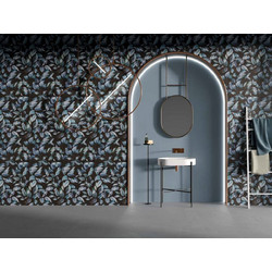 Cart Leaves Dark Mat Rect 60x120 Πλακάκι Λευκόπαστο Τοίχου Εσωτερικού Χώρου