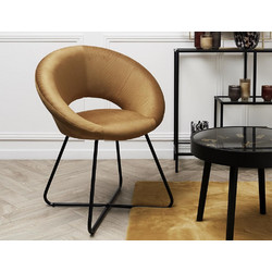 Kαρέκλα Home Deco ROUND Giulia Factory με VELVET ARMCHAIR 67x52x84cm