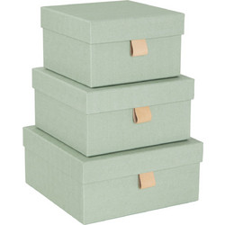 TILLY NESTED BOXES, SET OF 3 SAGE
