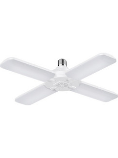 POWERTECH LED λάμπα E27-018, 4x αναδιπλούμενα πτερύγια, 52W, 4000K, E27 E27-018