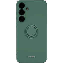 Θήκη Σιλικόνης με Μεταλλικό Μαγνητικό Ring Holder - Samsung Galaxy S24 Plus - Spacecase Silicone Ring - Dark Green (5905719106768)