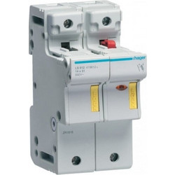 Ασφαλειοθήκη 14x51 1P+Ν LS612 Hager LS612