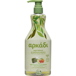 Υγρό Πιάτων Με Πράσινο Σαπούνι Αρκάδι Περγαμόντο και Γκρέιπφρουτ 550ml