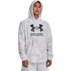 Under Armour Rival Terry Hoodie Ανδρικό Αθλητικό Φούτερ με Κουκούλα Λευκό 1377185-100