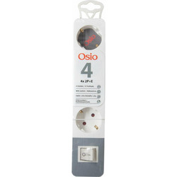 Osio OPS-2004 Πολύπριζο 4 θέσεων με παιδική προστασία, διακόπτη και καλώδιο 1.5 m