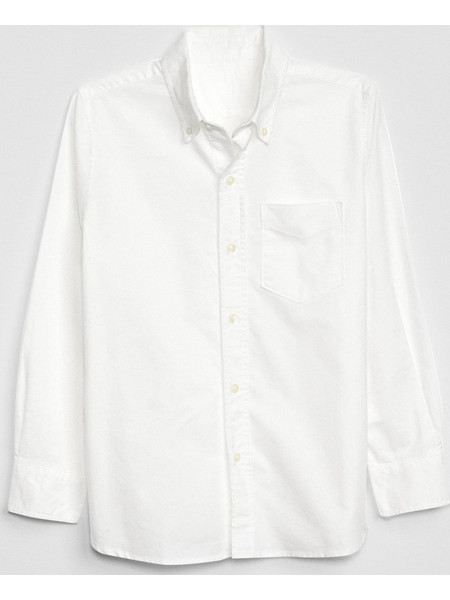 Άσπρο Παιδικό Uniform Oxford Μακρυμάνικο Πουκάμισο white