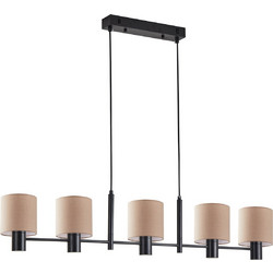 Home Lighting Κρεμαστό Φωτιστικό Οροφής Ράγα Πολύφωτο Καφέ SE21-BL-120-SH3 77-8871
