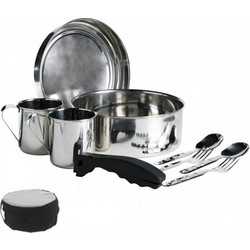 Σετ Μαγειρέματος 2 Ατόμων Laken Stainless Steel Camping Set 2 Persons (8820FN) 8-15-643