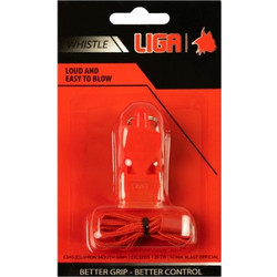 Σφυρίχτρα πλαστική με λουράκι (Plastic whistle with lanyard) Ligasport (Red)