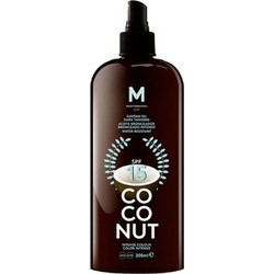 Mediterraneo Coconut Suntan Dark Αδιάβροχο Λάδι Μαυρίσματος Σώματος SPF15 200ml