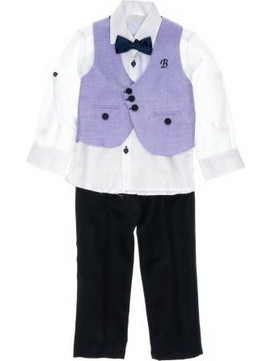 Super Kids Παιδικό Κοστούμι Καλοκαιρινό Classy 4 Τεμ. Σε Μoβ - 3 Ετών