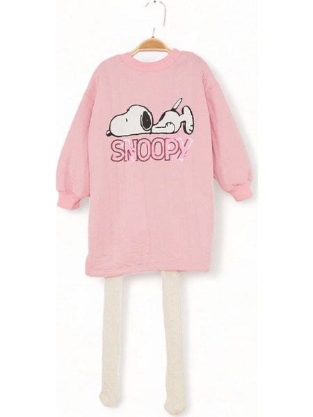 Βρεφικό φορεματάκι Cimpa μαζί με καλσόν Snoopy Ρόζ SN21620-Ροζ